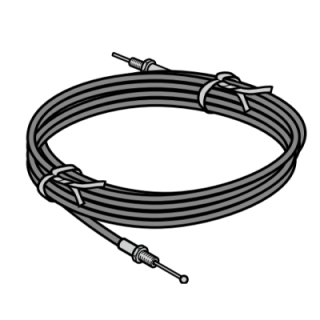 Câble sous gaine avec boule Lg 2000mm Hormann Réference 4546615