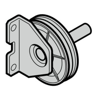 Equerre renvoi câble avec poulie Ferrure Z et BZ Hormann Référence 4015269