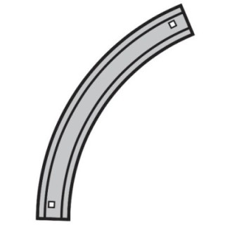 Courbe de rail de guidage droite, segment pour types de ferrure ND, HD, LD Hormann Référence 3044808