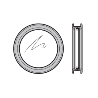 Hublot complet type C 42mm transparent Hormann Référence 3047150