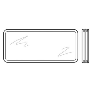 Vitre triple synthétique transparente 43mm pour hublot type A, pour panneaux double paroi 80mm Hormann Référence 3089754