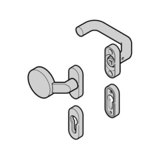 Cylindre rond acier inoxydable brossé Hormann Référence 4016896