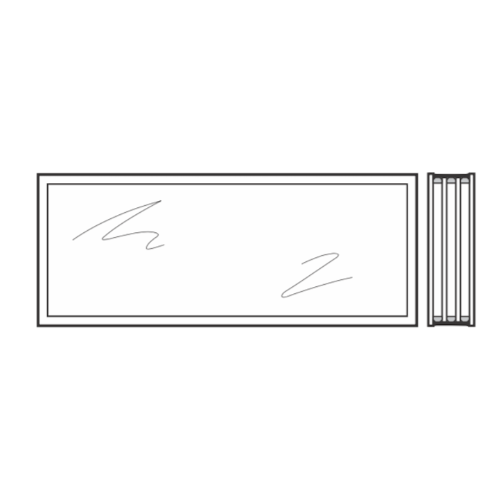 Vitre quadruples synthétique 51mm Teintée en blanc (opale) M4 Hormann Référence 3095270