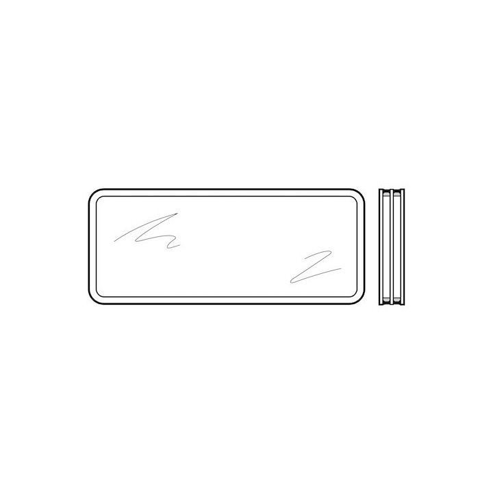 Vitre triple en verre, P4A transparente pour hublot type A, 51mm Hormann Référence 3095178