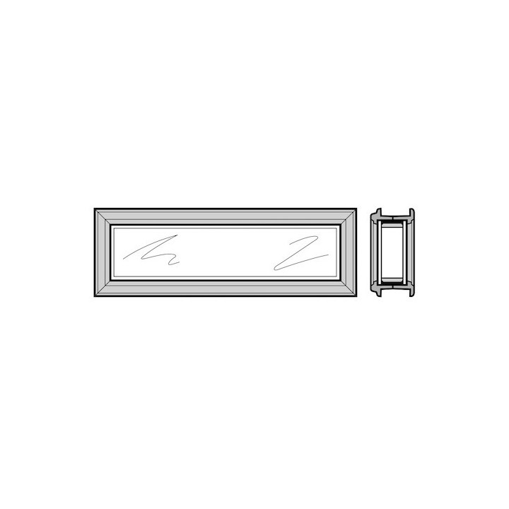 Hublot type D pour sections de porte à double paroi 67mm, cadre synthétique RAL 9011 avec vitre double Hormann Référence 3093290