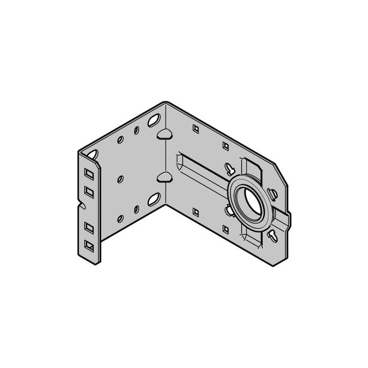 Palier d'extrémité gauche avec patte de fixation N°1 taille 6 Hormann Référence 3096304