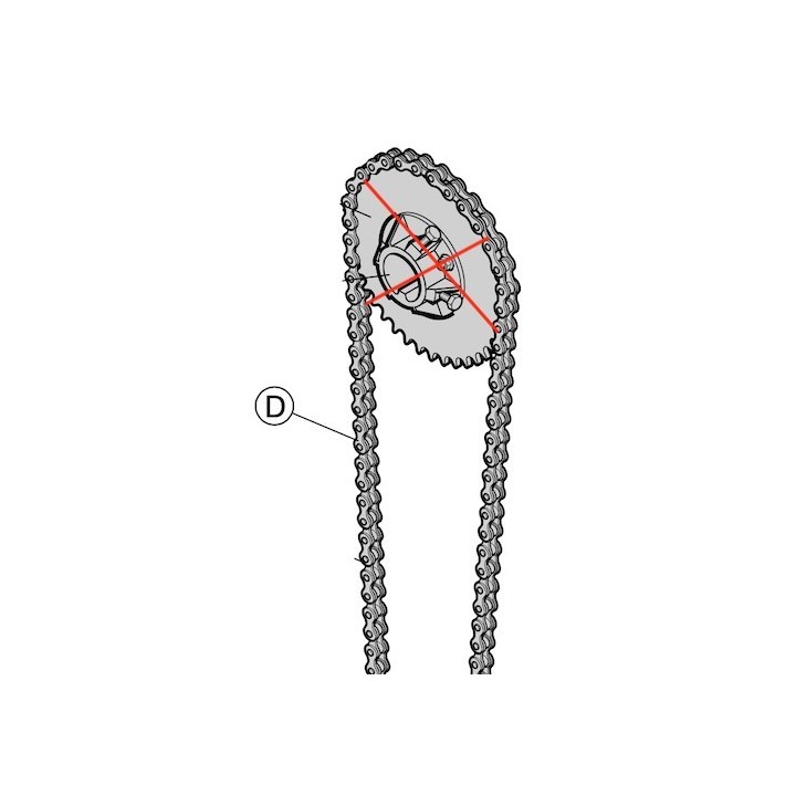 Chaine de treuil lg 1384mm Hormann Référence 3099013