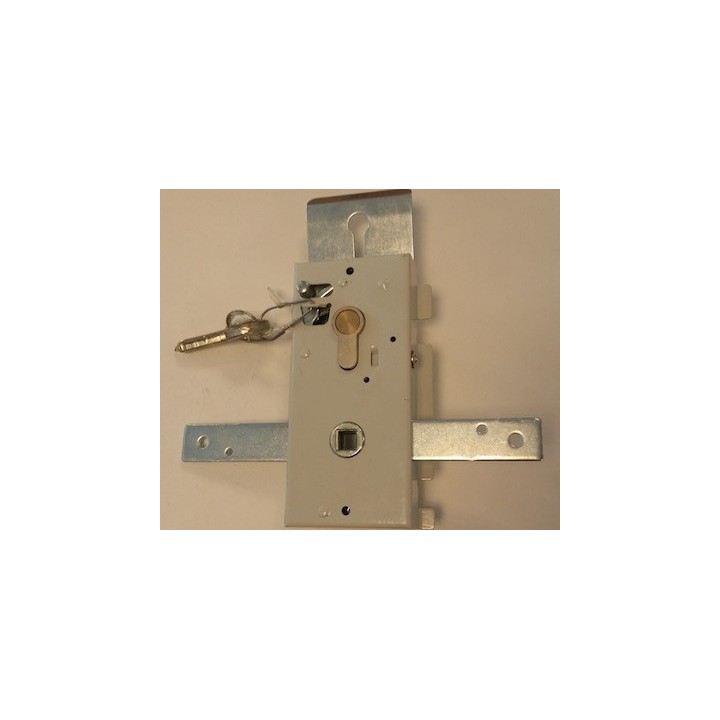 Serrure avec cylindre RAL 7035 porte N80, S95 et G97 Hormann Référence 872120
