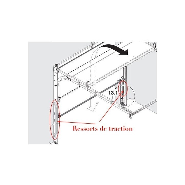 2 Ressorts de traction N°766 Hormann Référence 3051071