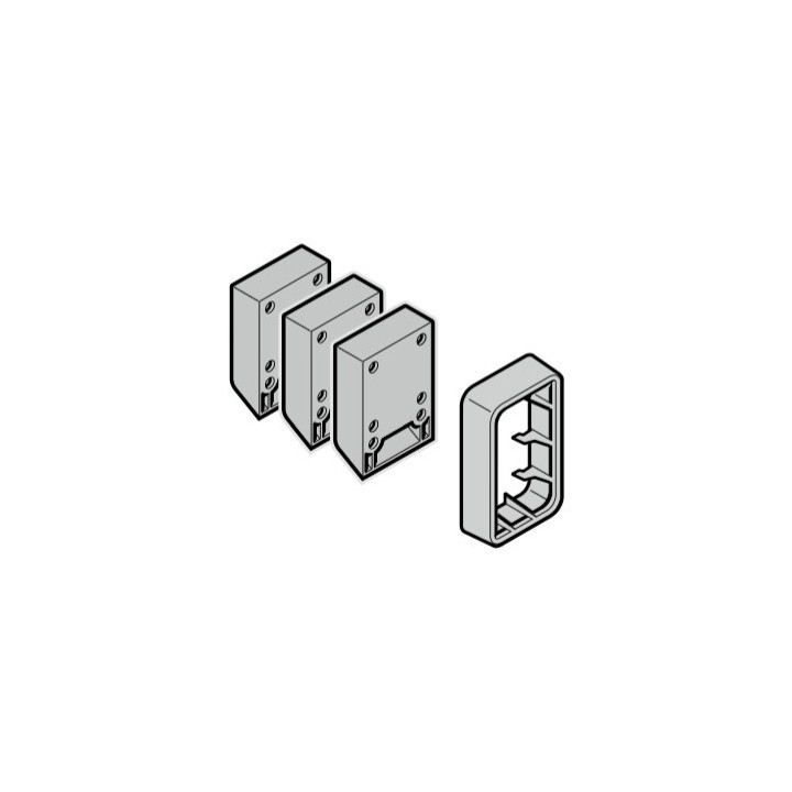 Set : 3 cales pour verrouillage de supports roulettes et 1 cadre en applique 42 / 20 mm Hormann Référence 3047440