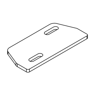 Plaque pour support de cadre 3 mm d'épaisseur pour niveleur de quai Hormann HTL2 Référence 309280