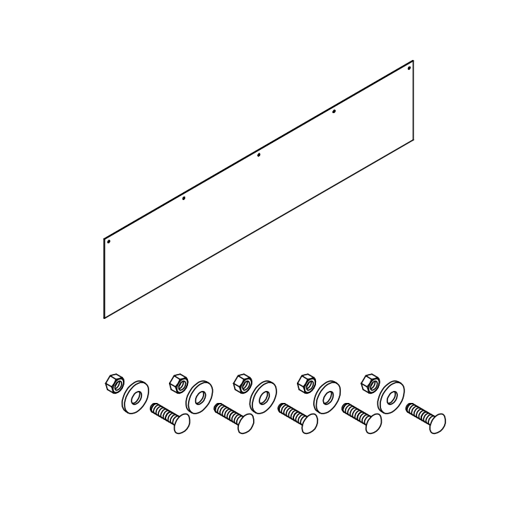 Bache frontale pour niveleur de quai Hormann HTL2 largeur 2100 mm hauteur 410 mm  Référence 311490