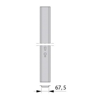 Profil central porte à cassettes Ht 2250 Hormann Référence 1732516