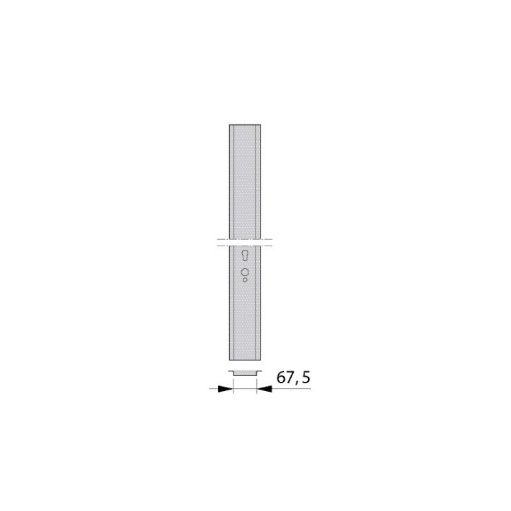 Profil central porte à cassettes Ht 2250 Hormann Référence 1732516